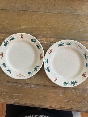 Vintage Homer Laughlin Western 7 in plates